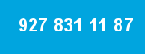 927 831 11 87 927 831 11 87